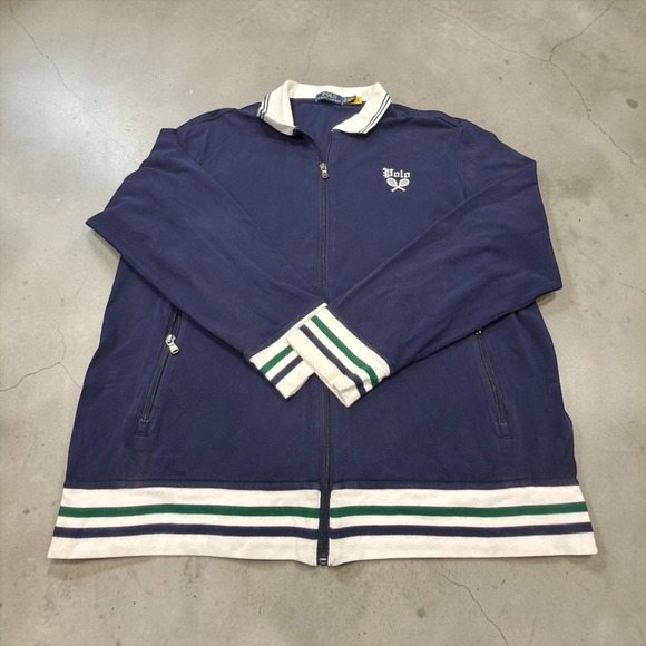 Polo Ralph Lauren Other - Polo Ralph Lauren Men Track Jacket New XL Navy Blue Bayport Monogram Tennis